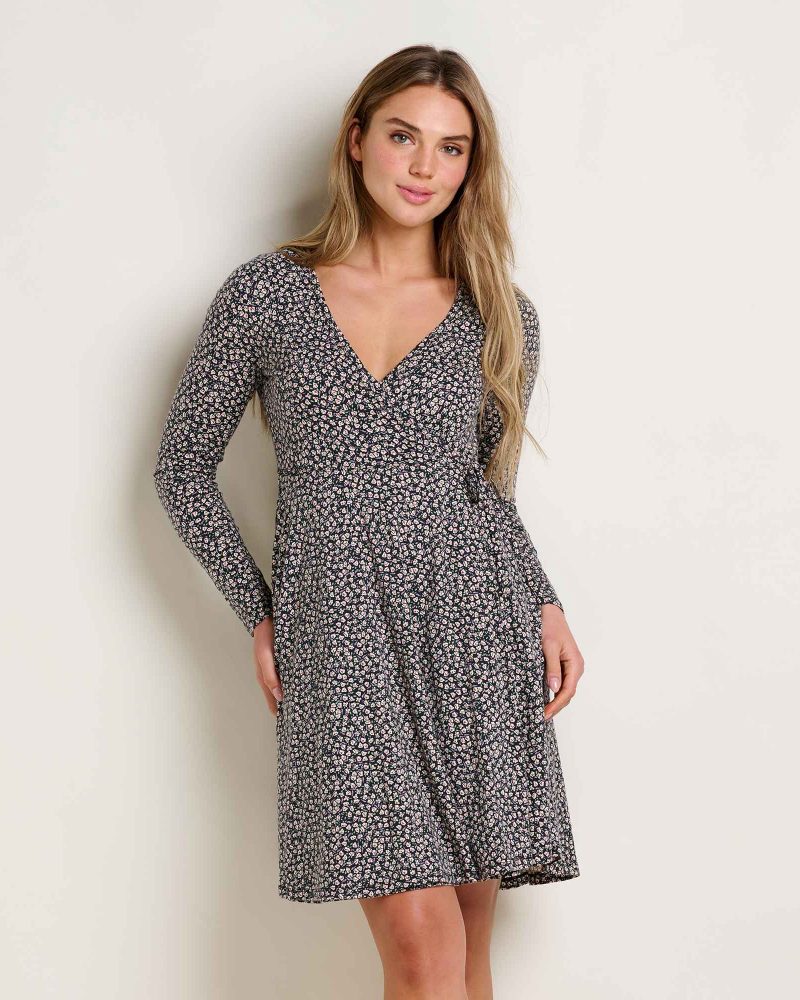 Freesia Long Sleeve Wrap Dress