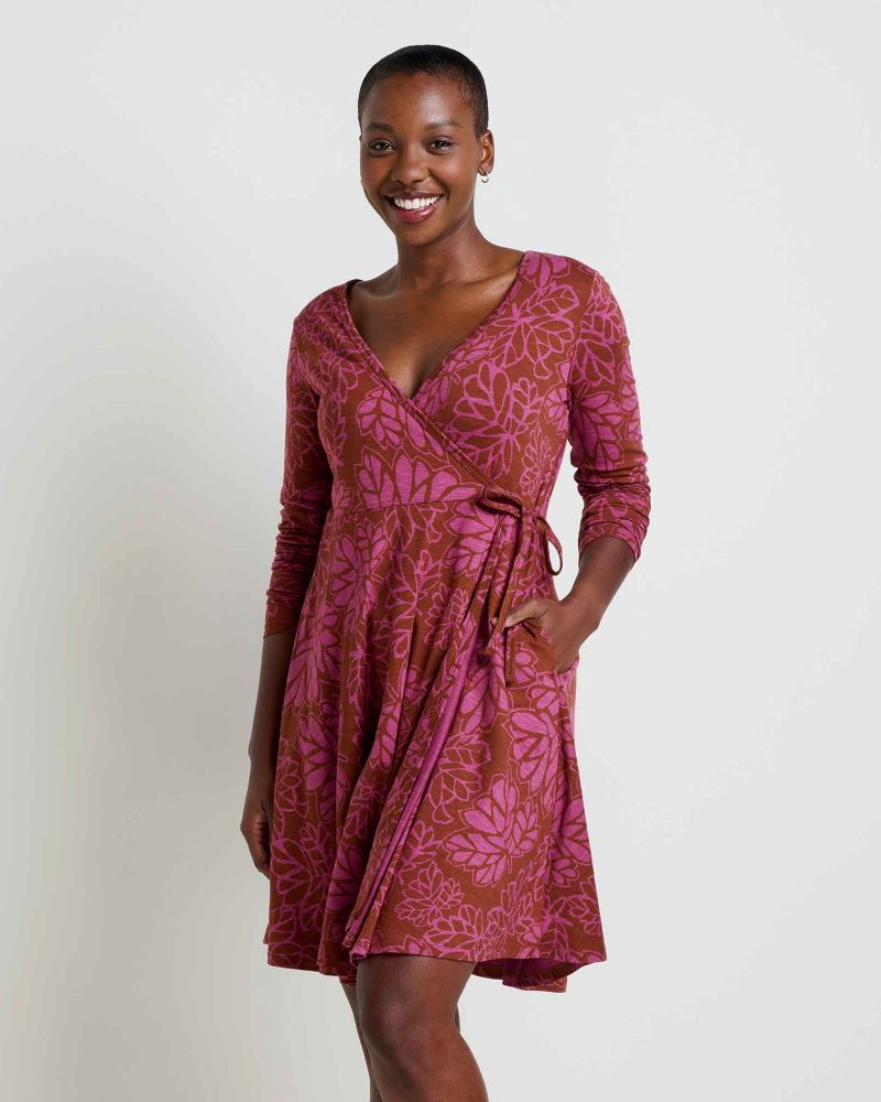 Freesia Long Sleeve Wrap Dress