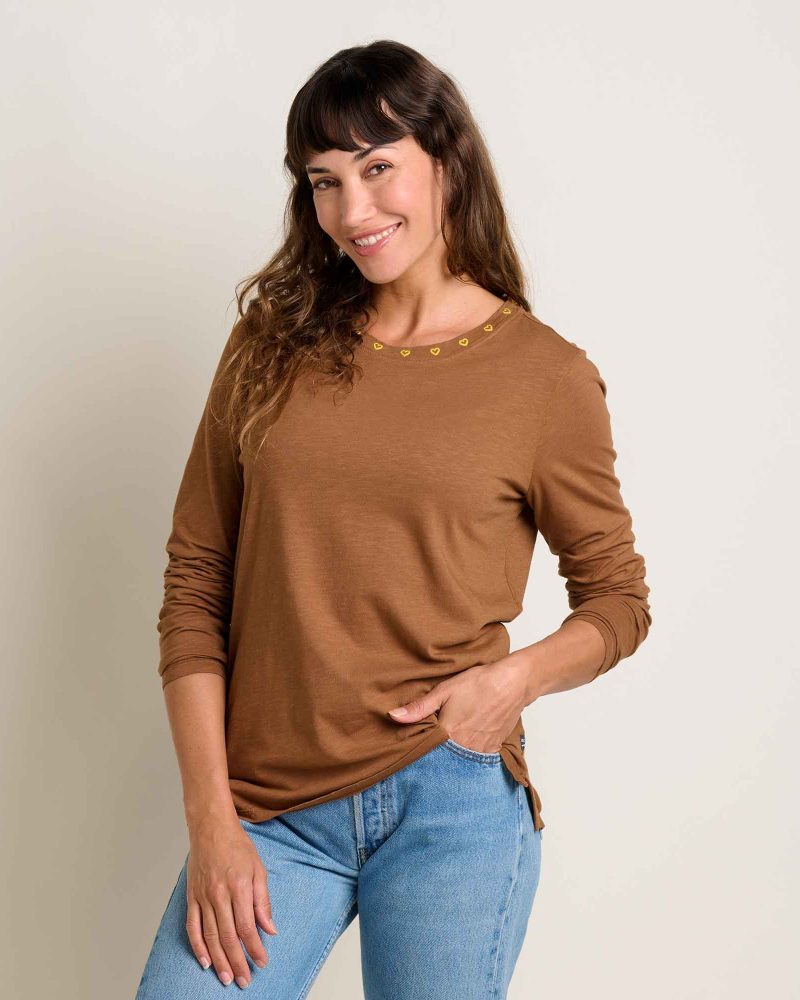 Women's Primo Long Sleeve Crew Embroidered