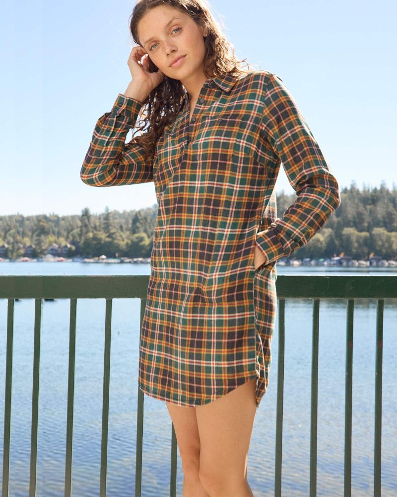 Re-Form Flannel Shirtdress