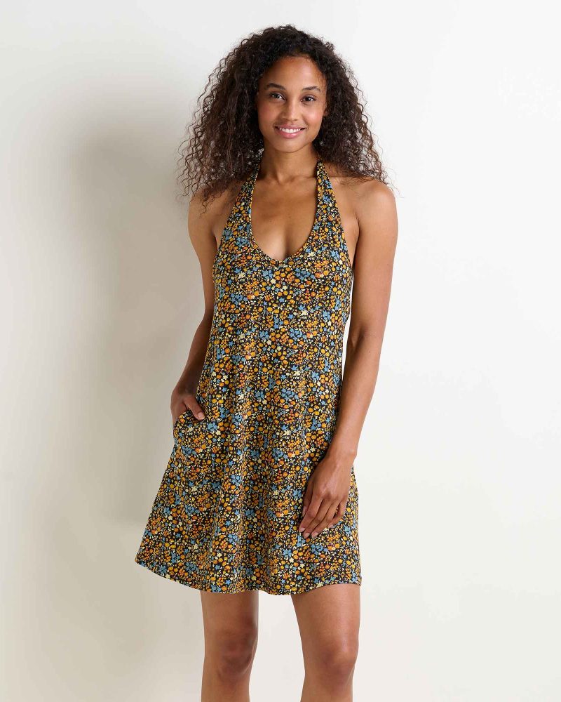 Plumeria Halter Dress