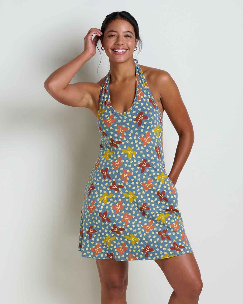 Plumeria Halter Dress