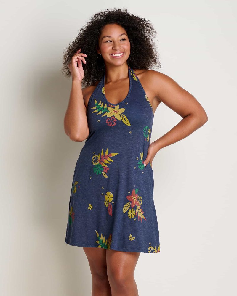 Plumeria Halter Dress