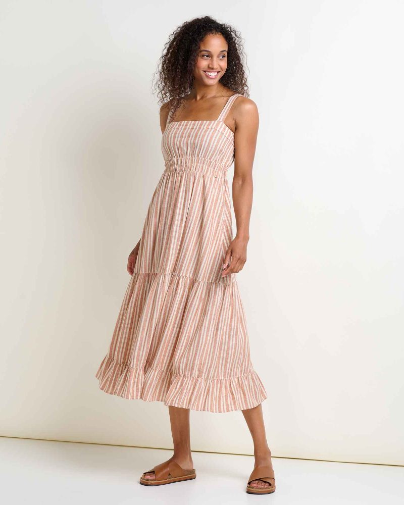 Taj Hemp Tiered Midi Dress