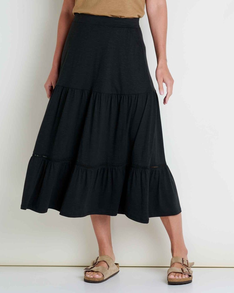 Marigold Tiered Midi Skirt