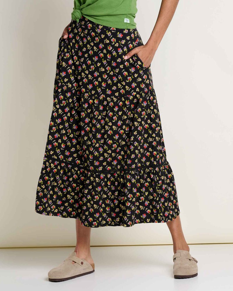 Marigold Tiered Midi Skirt