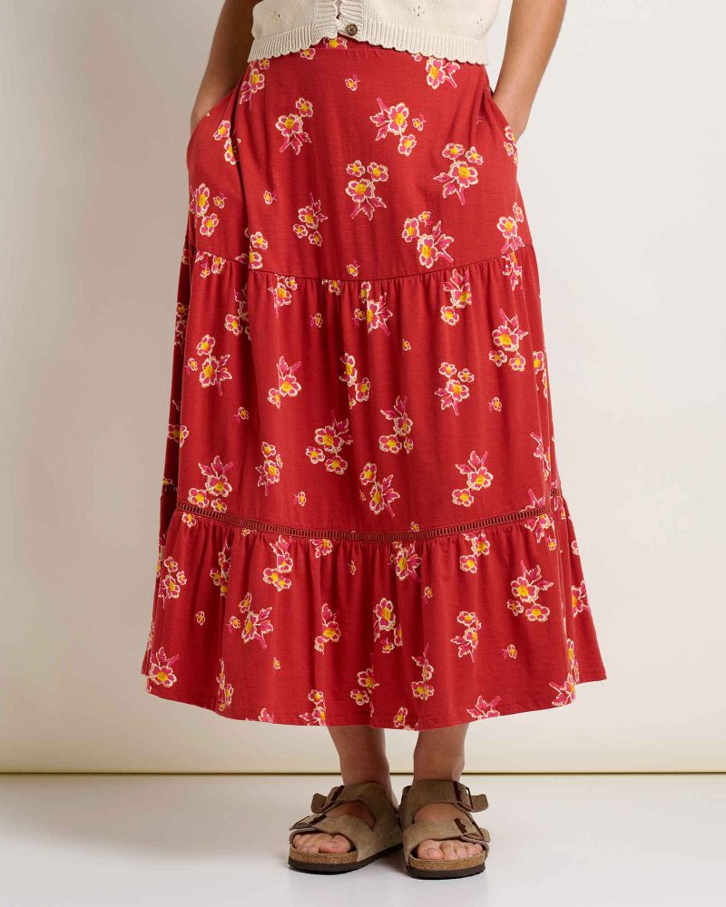 Marigold Tiered Midi Skirt