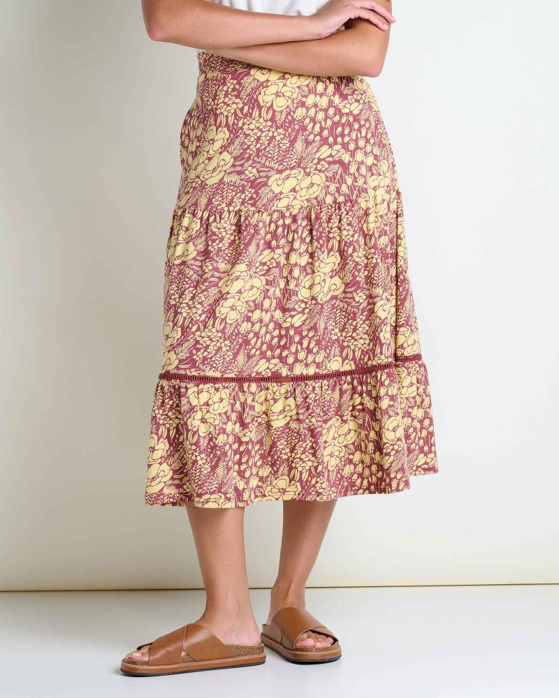 Marigold Tiered Midi Skirt