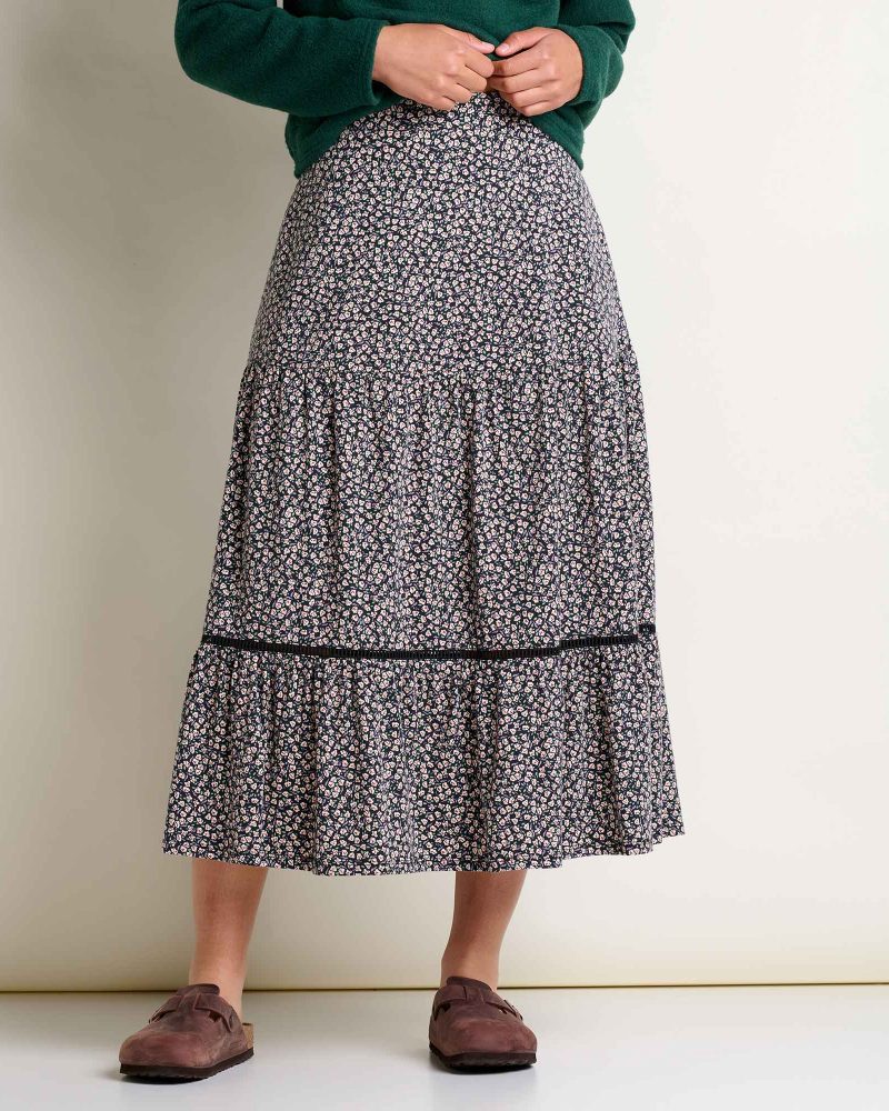 Marigold Tiered Midi Skirt